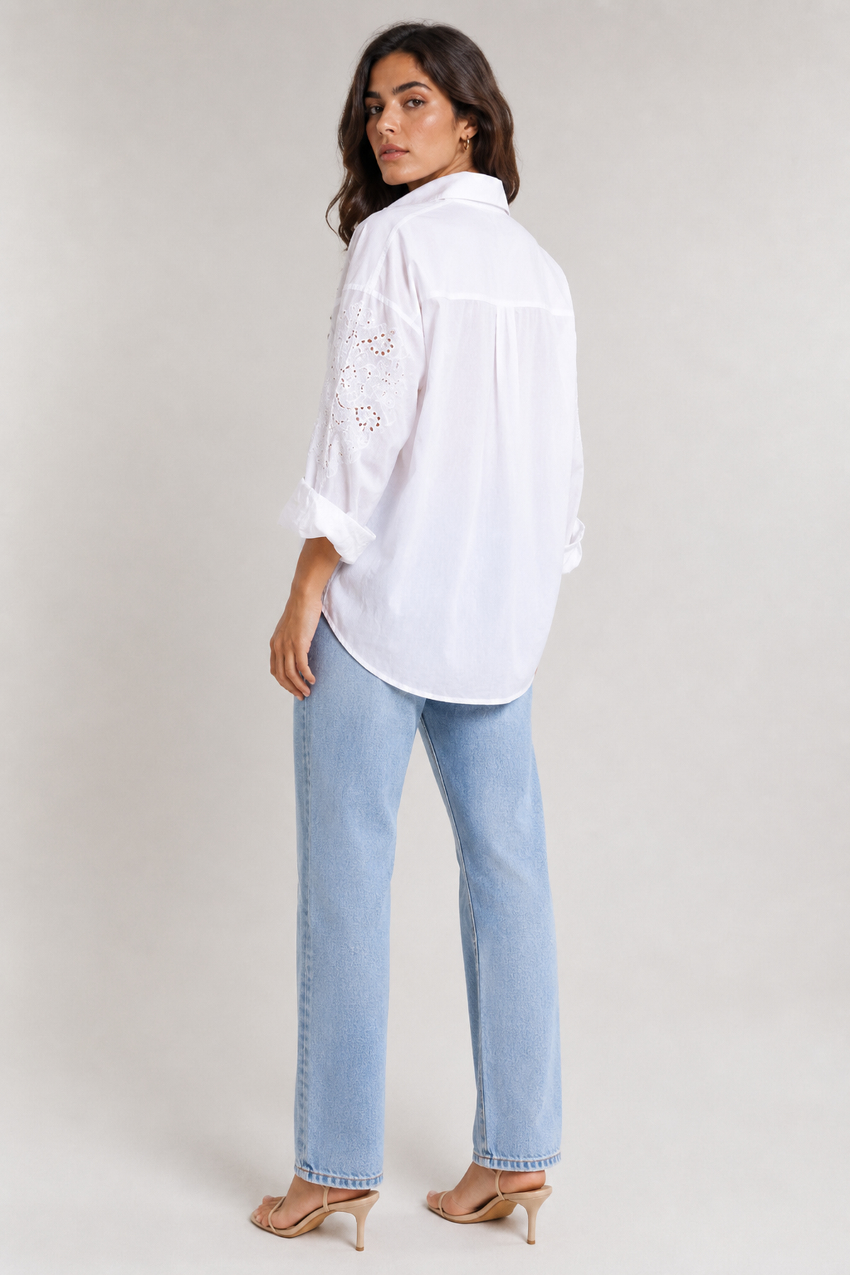 Nakışlı Oversize Gömlek | Store