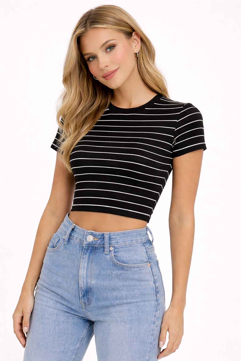 Sıfır Kol Çizgili Bluz | Store