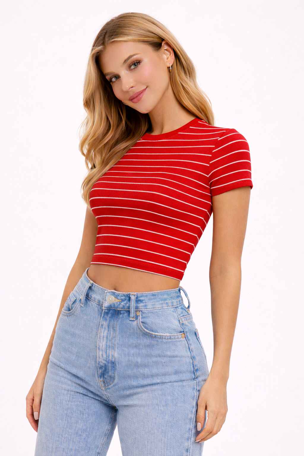 Sıfır Kol Çizgili Bluz | Store