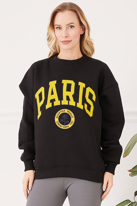 Paris Baskılı Üç İplik Sweat -41035300425