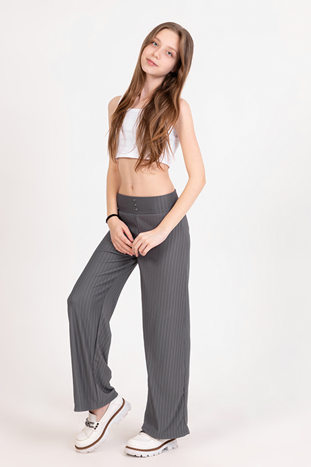 Kız Çocuk Düğme Detaylı Pantolon-41035353386