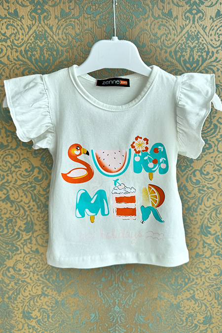 Kız Çocuk Baskılı T-shirt-41035353884