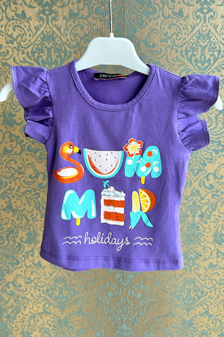 Kız Çocuk Baskılı T-shirt-41035353884