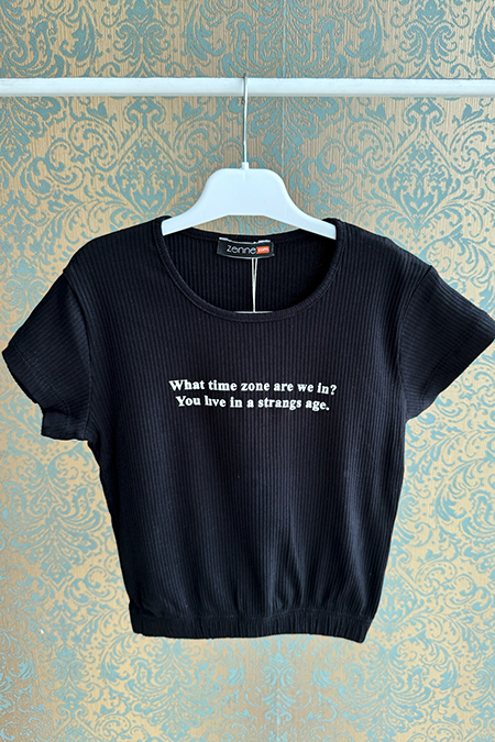 Kız Çocuk Fitilli T-shirt-41035353914
