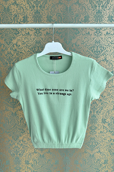 Kız Çocuk Fitilli T-shirt-41035353914