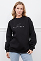 Fabulous Baskılı Üç İplik Sweatshirt / Siyah