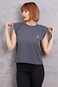 Omzu Vatkalı T-shirt / Antrasit