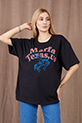 Texas Baskılı T-shirt / Siyah