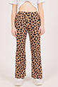 Kız Çocuk Leopar Desenli Pantolon / Kahve