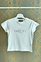 Kız Çocuk Forever Baskılı T-shirt / Ekru