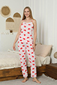 İp Askılı Pijama Takımı / Kırmızı