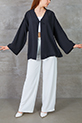 Önü Bağlamalı Kimono / Siyah