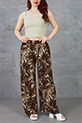 Leopar Desenli Pantolon / Kahve