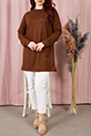Basic Ribanalı Tunik / Kahve