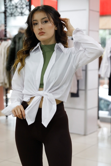 Yan Yırtmaçlı Gömlek-P-020448