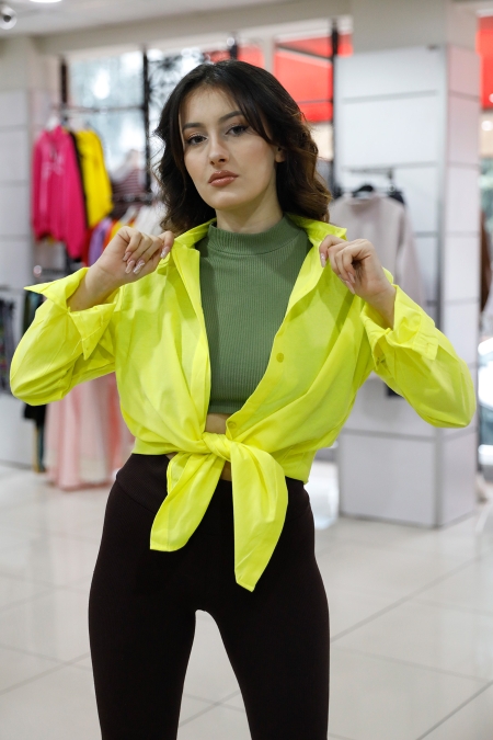 Yan Yırtmaçlı Gömlek-P-020448