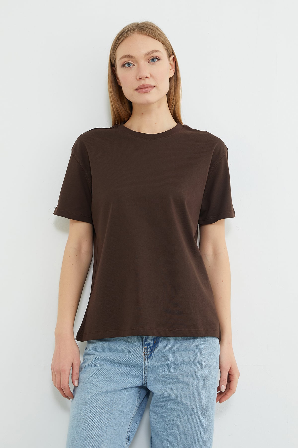 トップス koya Basic Yarasa Kol Crop Tişört-Siyah