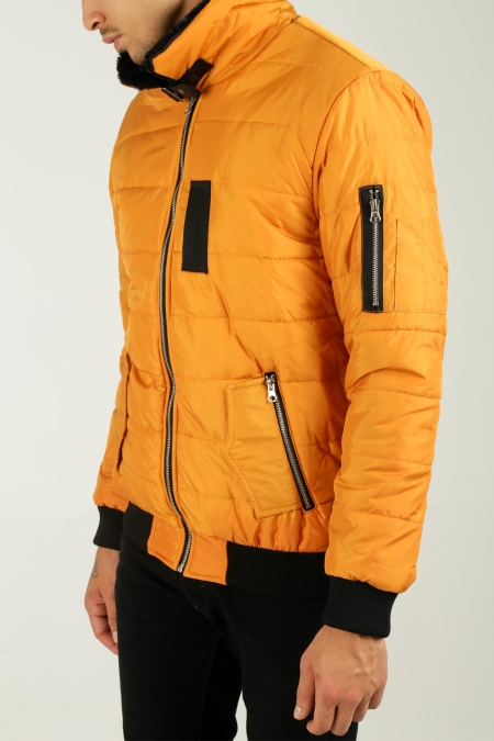 Kürkyaka Şişme Mont 19-K7803_