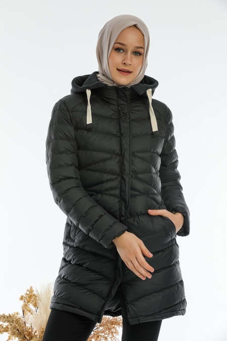 Kalın Şişme Tesettür Mont AB-T50072LNS_