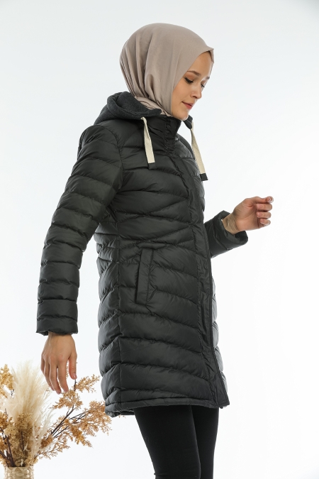 Kalın Şişme Tesettür Mont AB-T50072LNS_