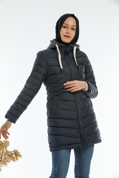 Kalın Şişme Tesettür Mont AB-T50072LNS_