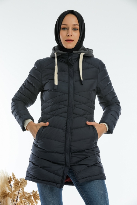 Kalın Şişme Tesettür Mont AB-T50072LNS_