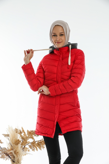 Kalın Şişme Tesettür Mont AB-T50072LNS_