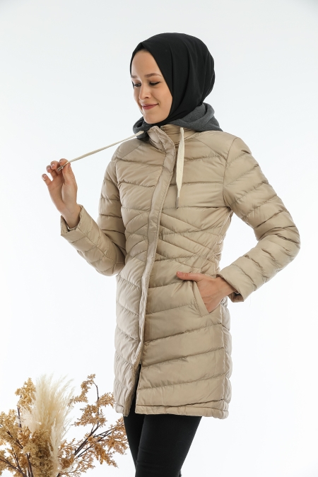 Kalın Şişme Tesettür Mont AB-T50072LNS_