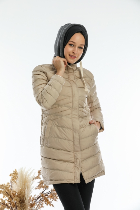 Kalın Şişme Tesettür Mont AB-T50072LNS_
