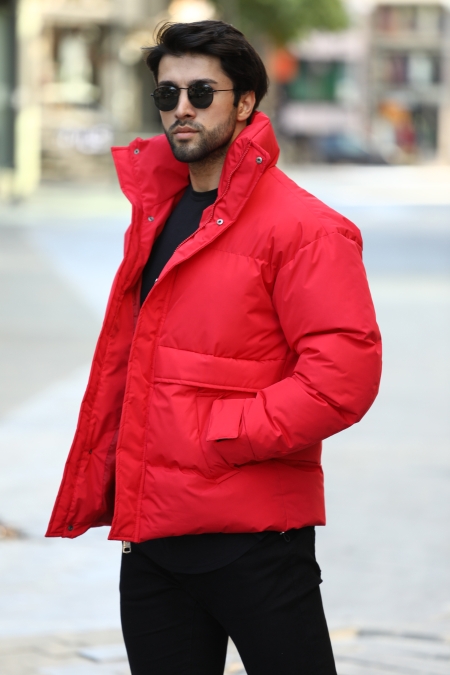 Dik Yaka Oversize Kalın Şişme Mont AC-K50153LNS_