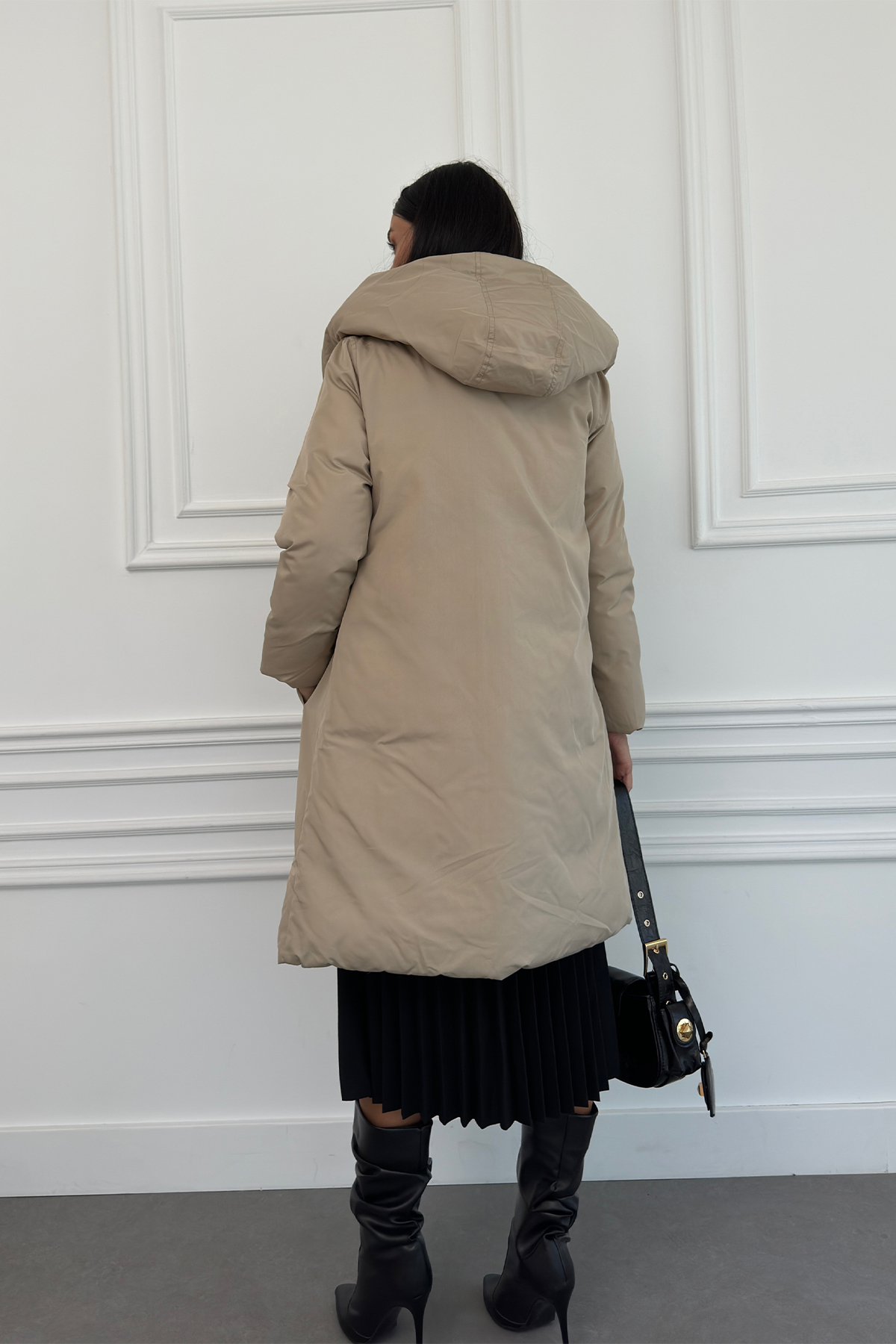 Çift Taraflı Uzun Şişme Mont  AC-K50251LNS_