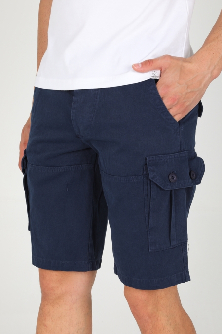 Erkek Gabardin Kargo Cep Kapri ve Bermuda Şort AC-Y91010LNS_