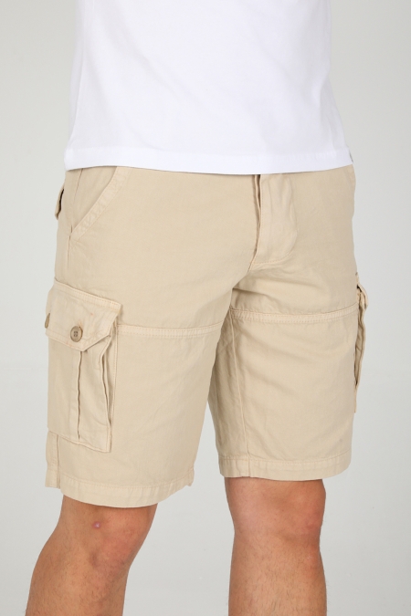 Erkek Gabardin Kargo Cep Kapri ve Bermuda Şort AC-Y91010LNS_