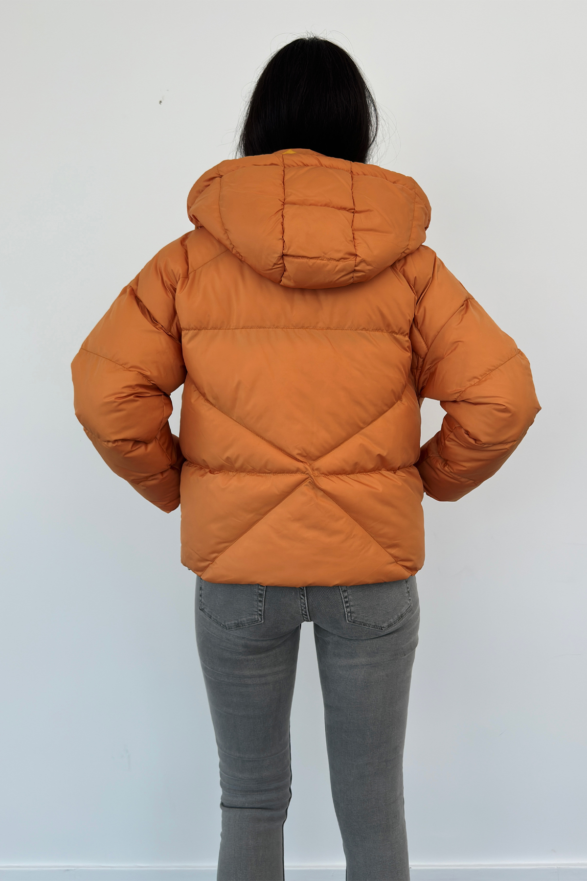 Kapüşonlu Kalın Şişme Mont AD-K50422LNW_