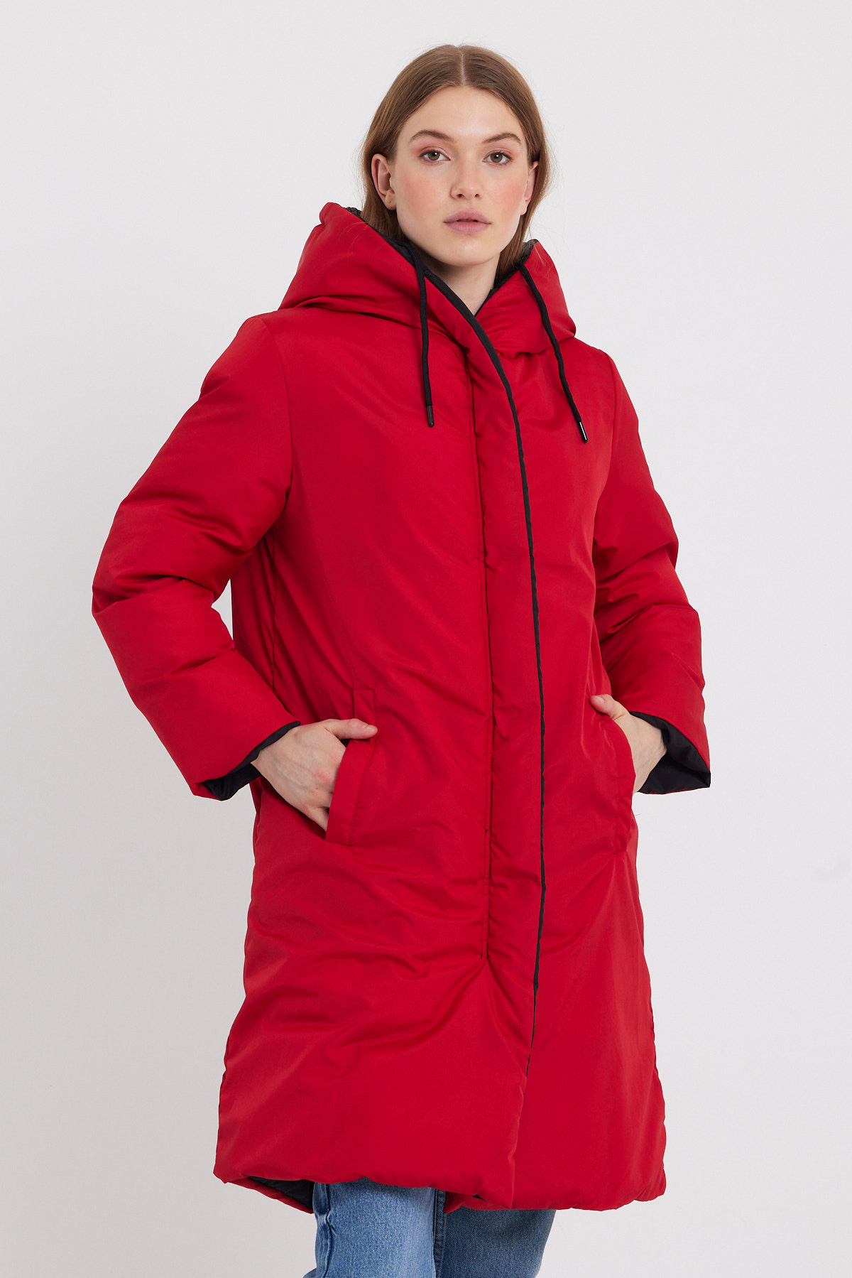 Çift Taraflı Uzun Şişme Mont AD-K50501LNW_