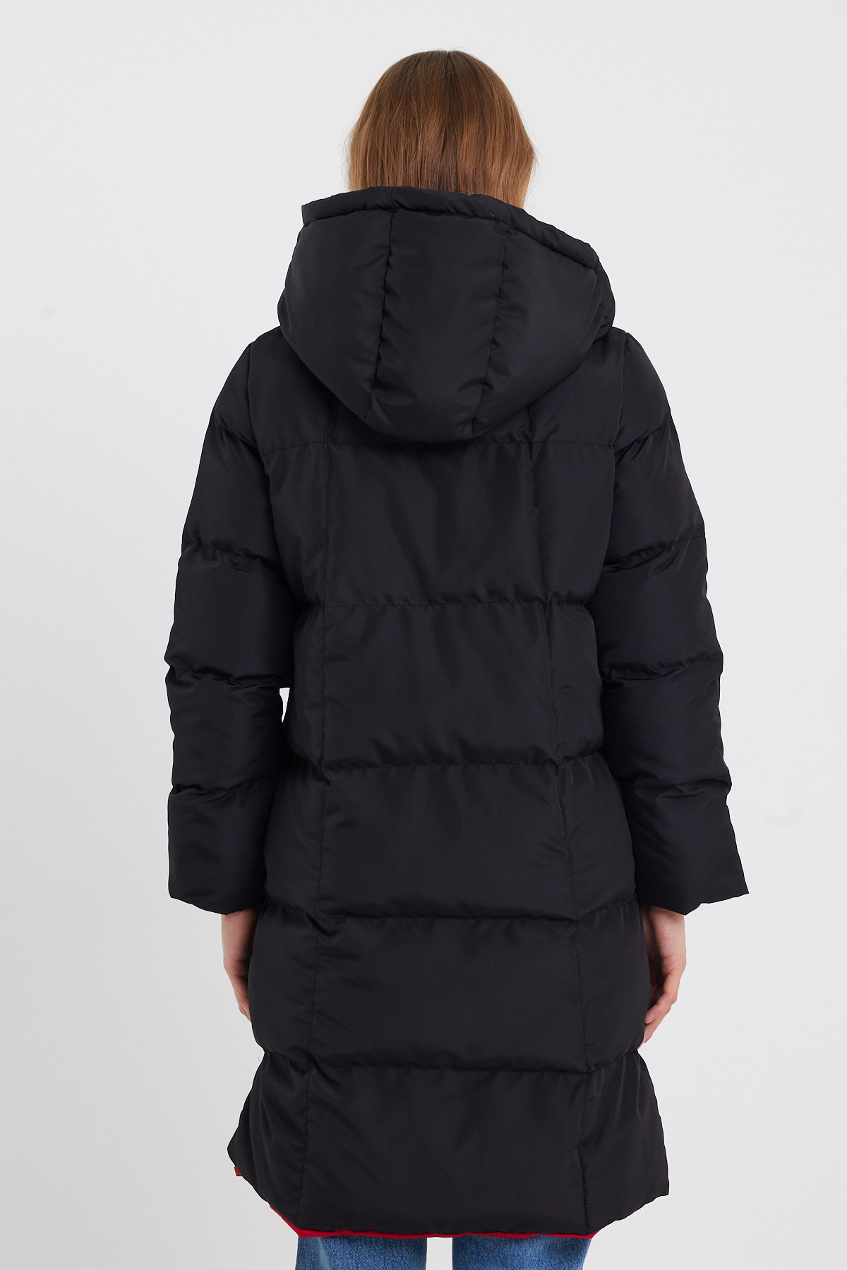 Çift Taraflı Uzun Şişme Mont AD-K50501LNW_