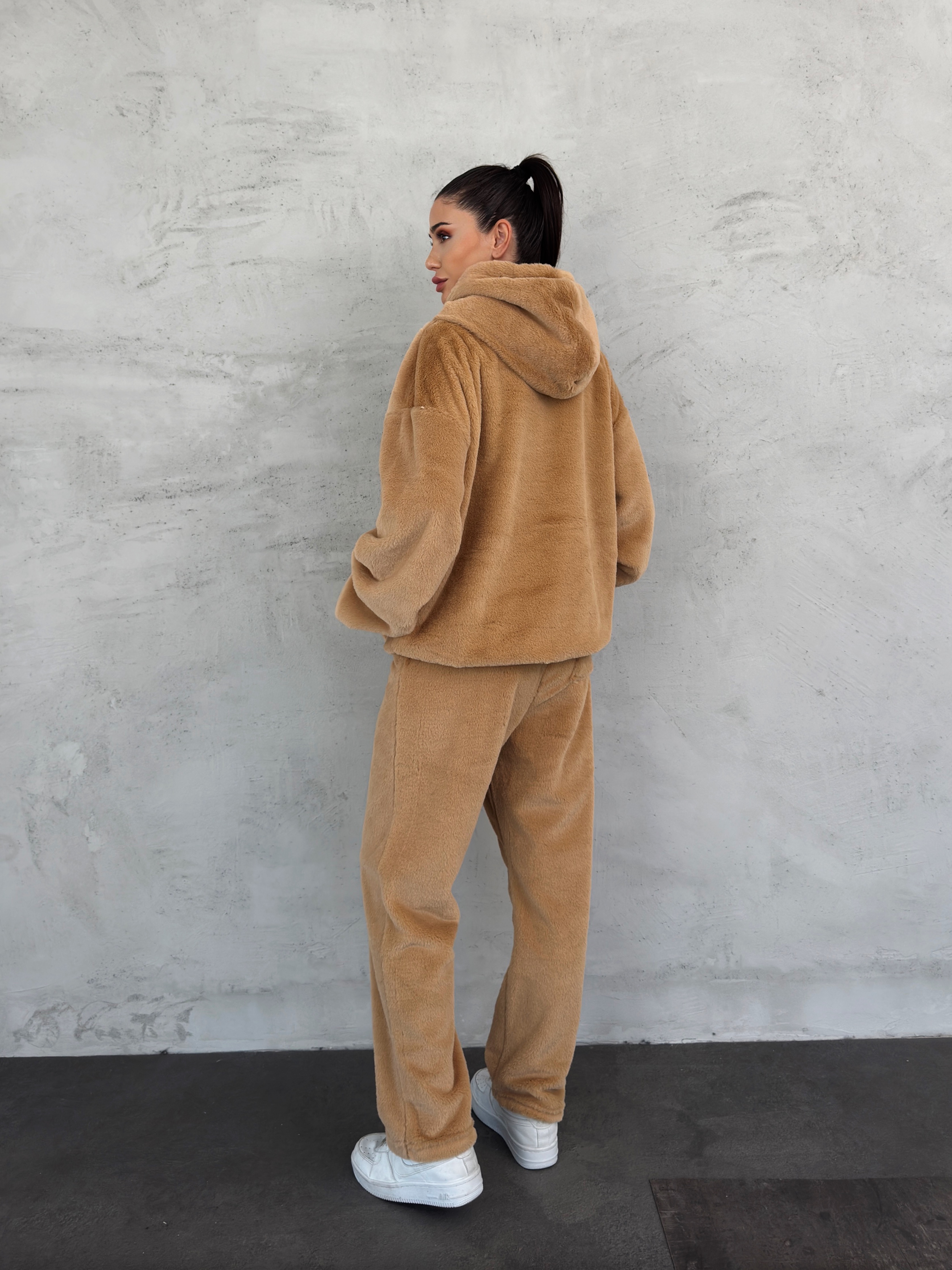 Peluş Sweat ve Pantolon 2`li Takım AF-K86046B_