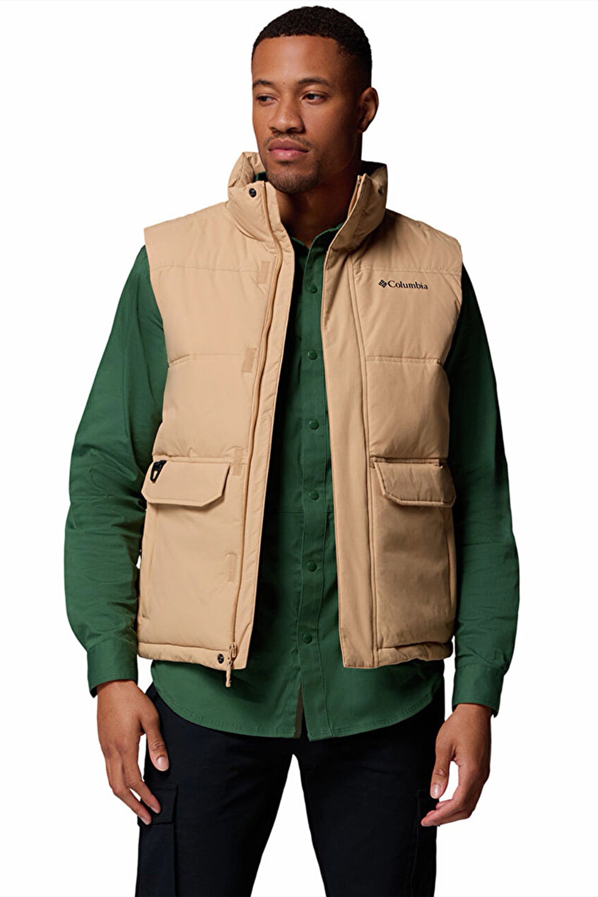 L.G.B. VEST/L1/M 0018LWS サイズ1 WM8148 LANDROAMER PUFFER VEST ERKEK KAHVERENGİ-Kahverengi