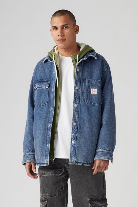 Levi`s Erkek Mavi Ceket-MED INDIGO - WORN IN