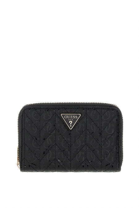 STACEY SLG MEDIUM ZIP KADIN SİYAH CÜZDAN-BLACK