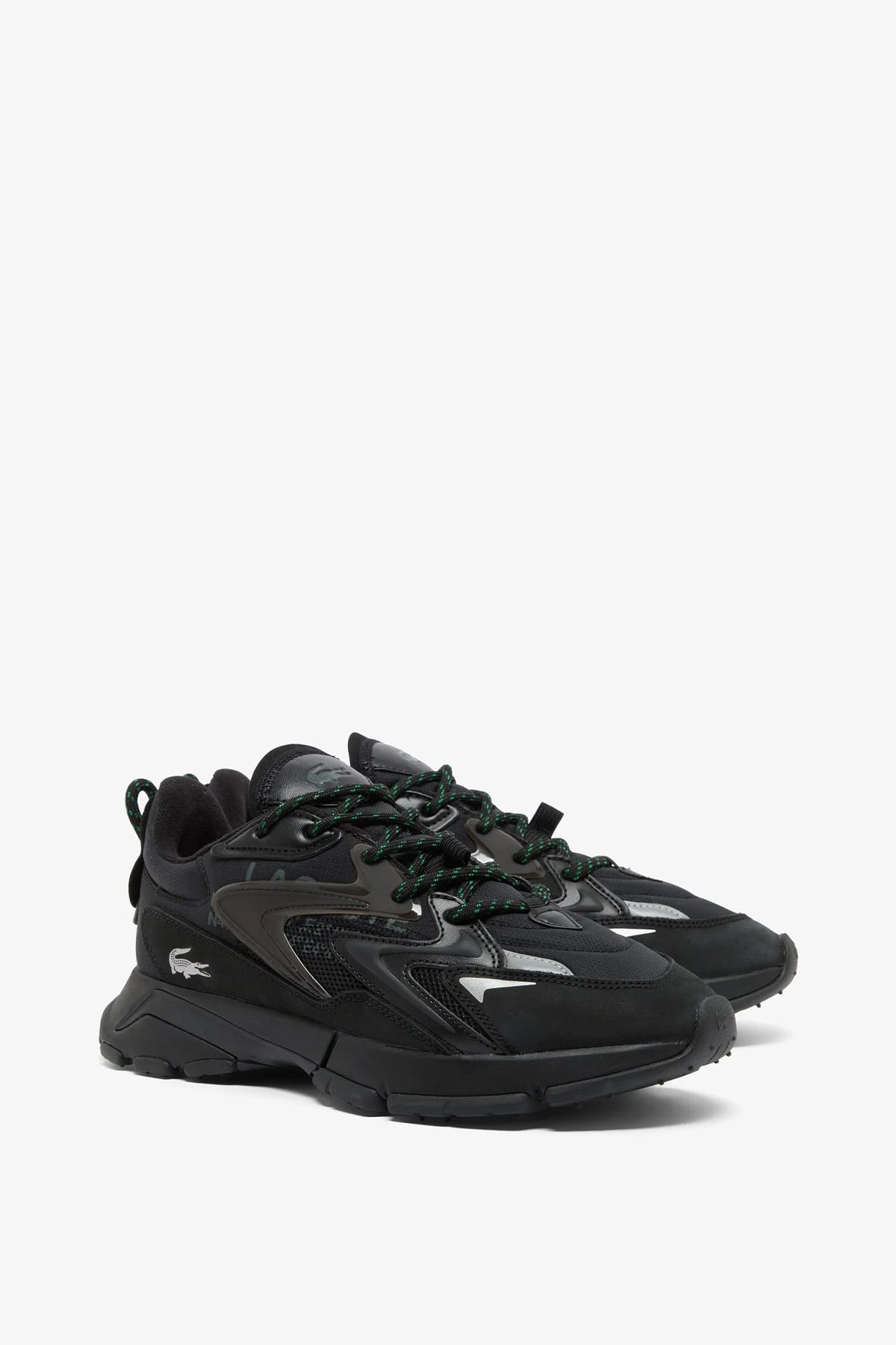 LACOSTE 幾何学模様 ブラックジャージ US M Lacoste Erkek Sneaker Siyah Ayakkabı-02H