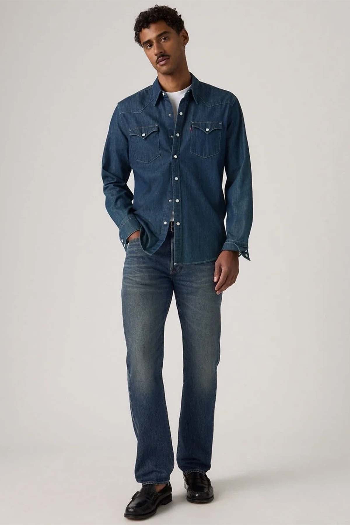 501 ORIGINAL LOCAL DARK ERKEK MAVİ JEAN PANTOLON-DARK INDIGO