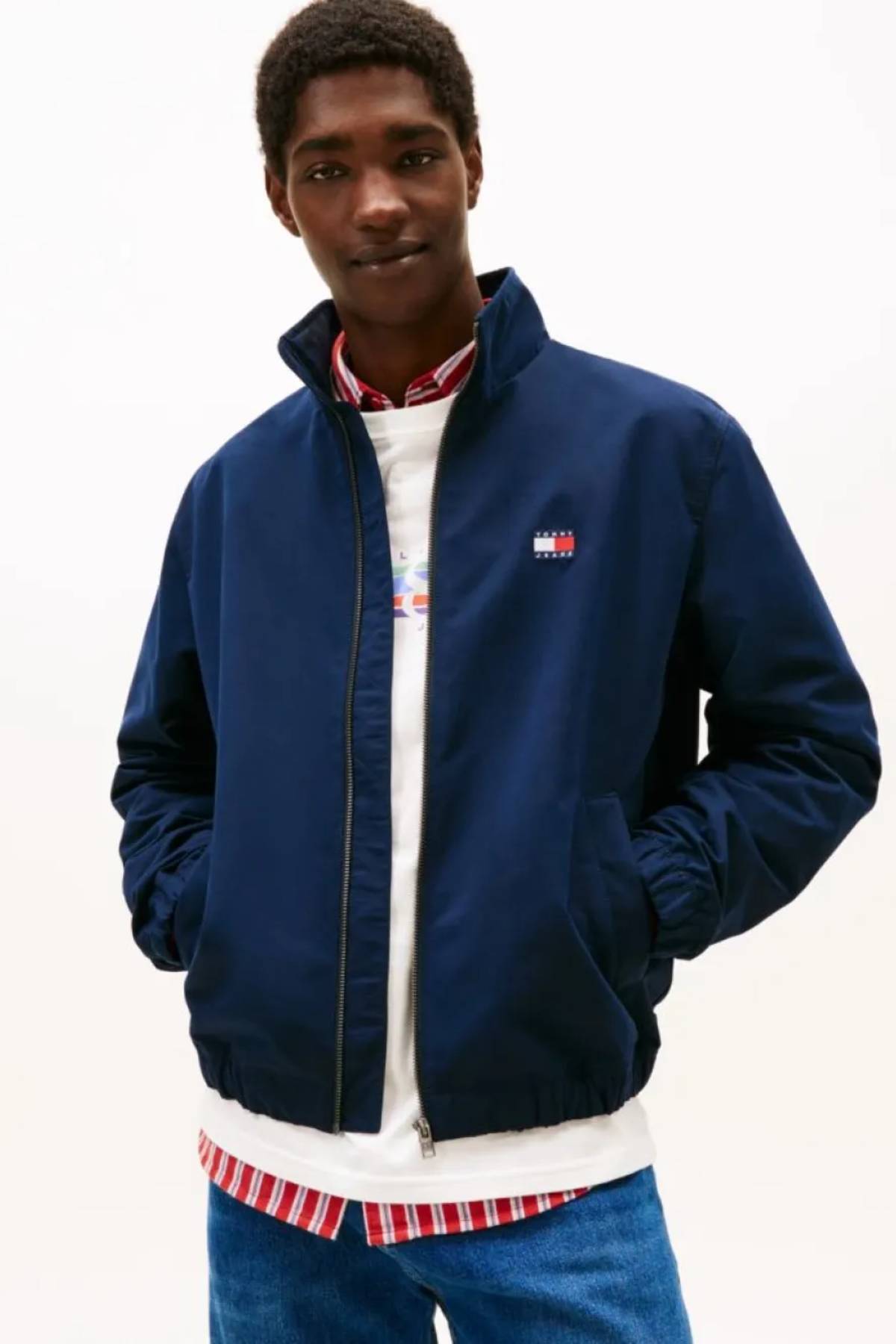 Tommy Jeans Erkek Mavi Ceket ve Yağmurluk-BLUE