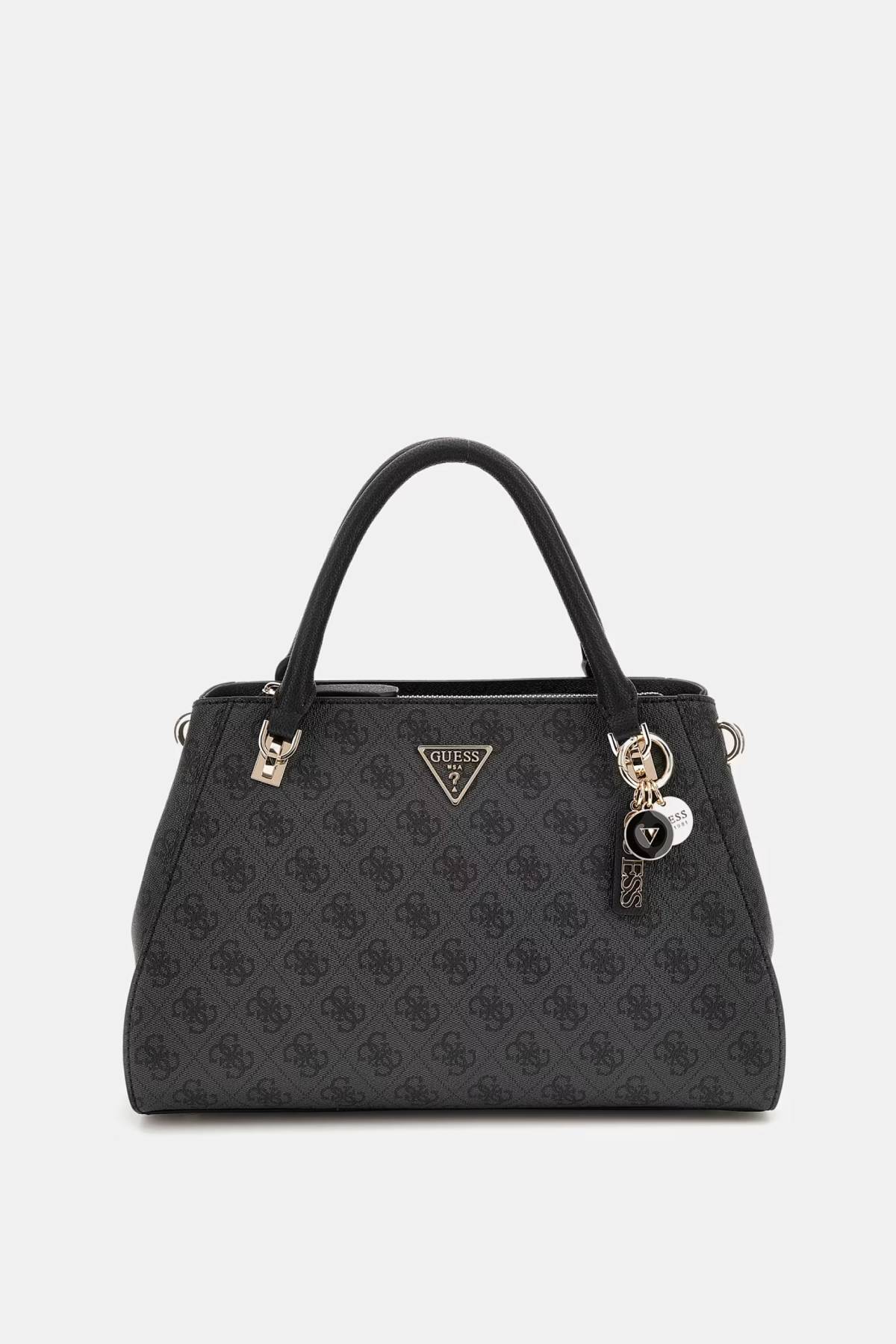 NOELLE LUXURY SATCHEL-COAL LOG