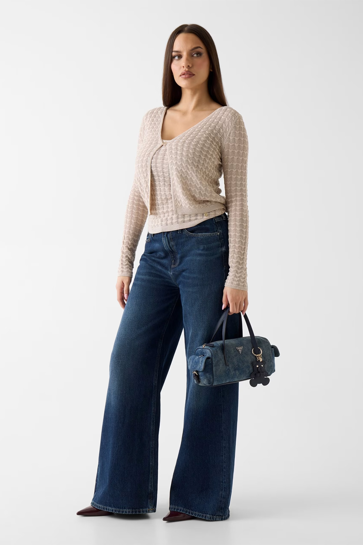 KASSIE SMALL BOX SATCHEL-DENIM