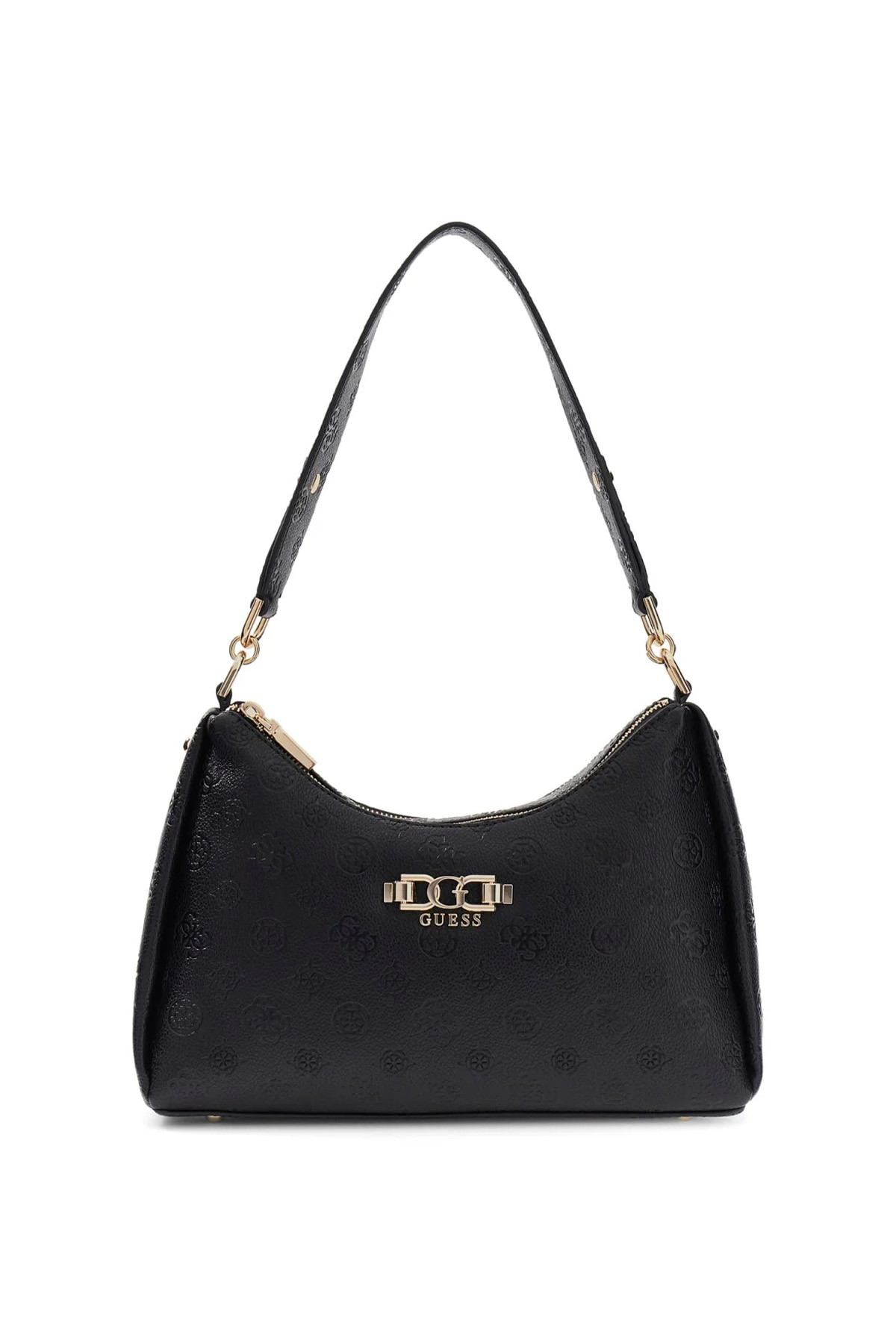◇038 ANISE DOUBLE ZIP SHOULDER BAG-BLACK LOGO