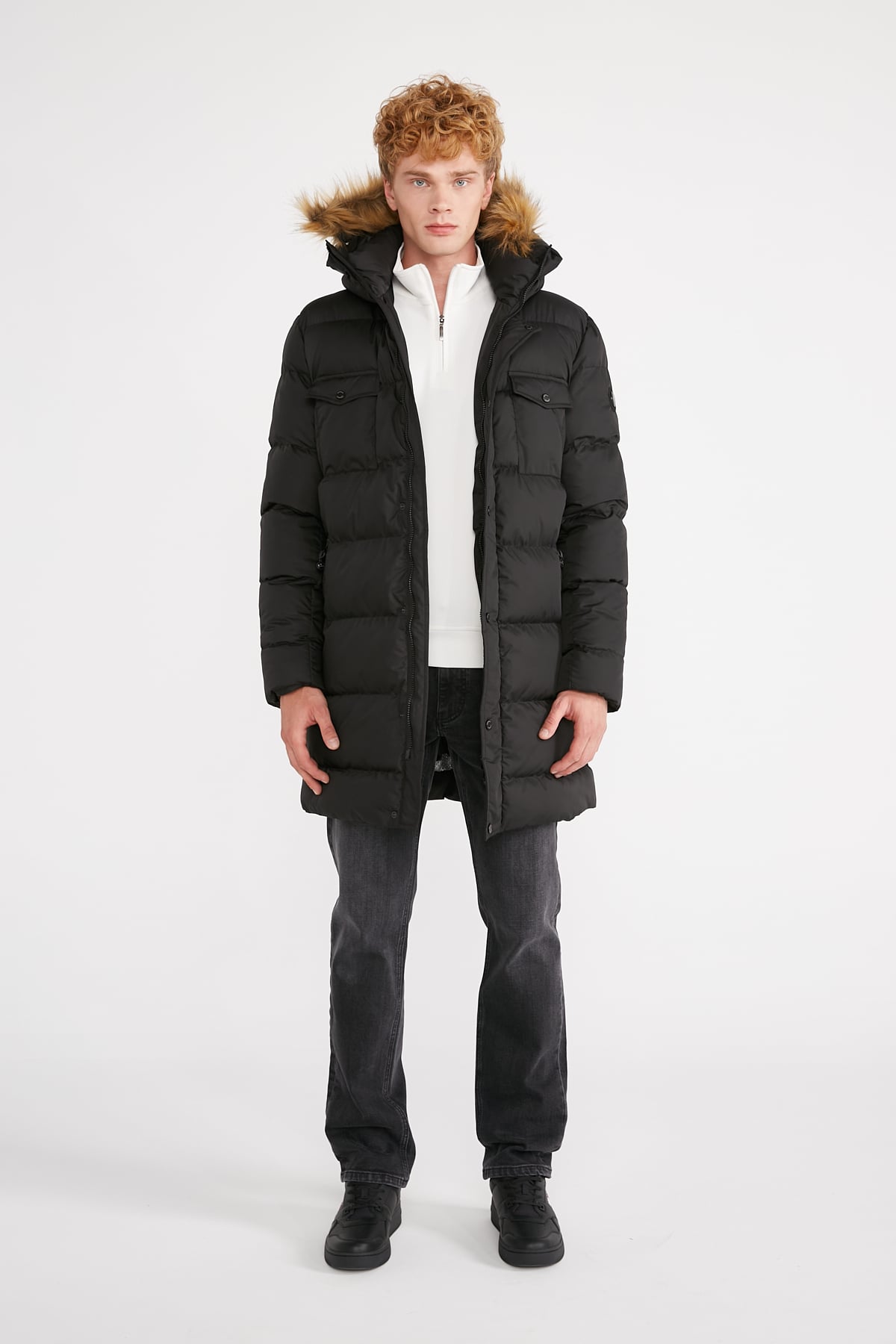 WO8393 POWDER PASS HOODED ERKEK MAVI MONT-Mavi