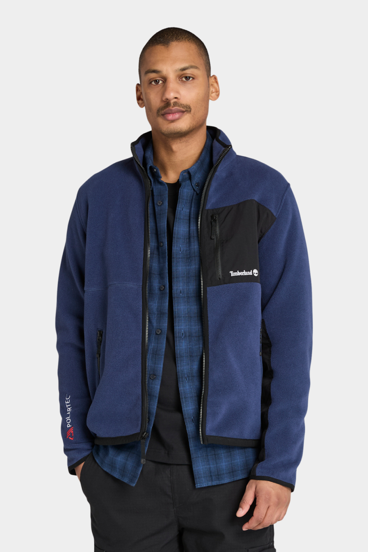 SHERBURNE POLARTEC 200 MIX MEDIA FULL ZI-PEACOAT