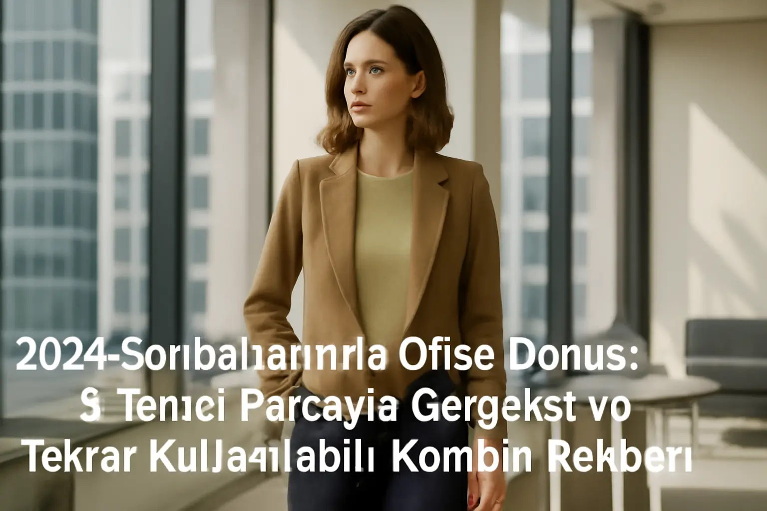 Ofis kombinleri için blazer ve elbise ile sonbahar stili