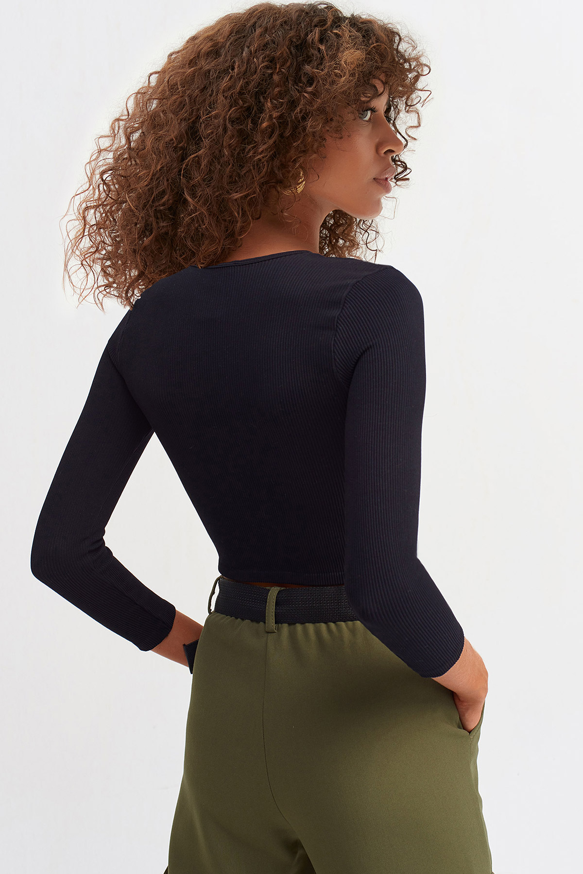 Havuz Yaka Crop Top | Açelya Okçu 